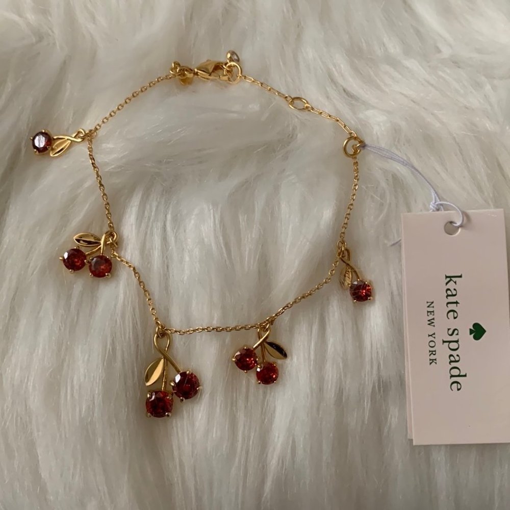 KATE SPADE Bing Cherry Charm Bracelet in Gold